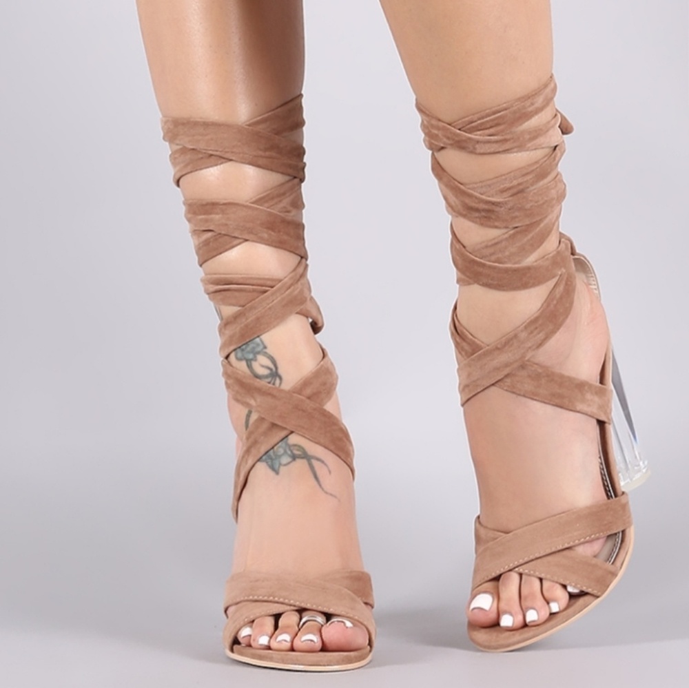 Clear Chunky Heels